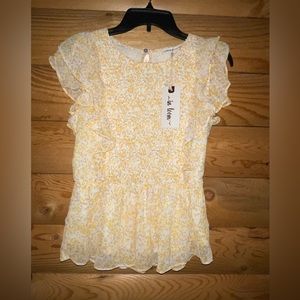 Boutique, yellow floral top size small